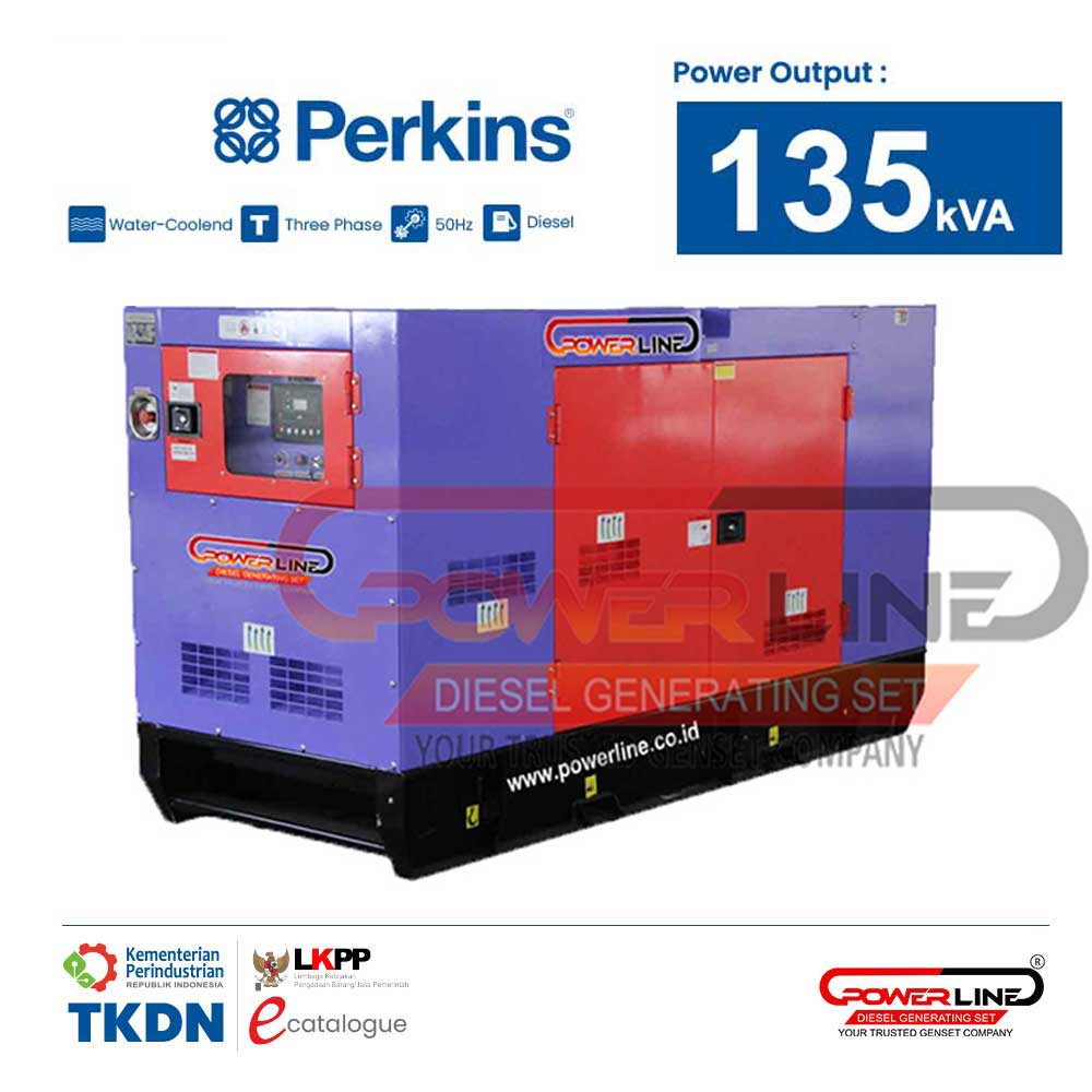 genset perkins 135 kva 108 kw silent