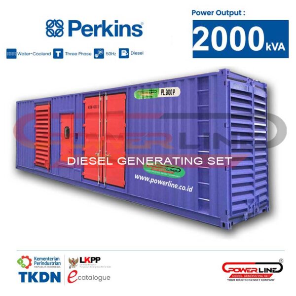 genset 2000 kva perkins 1600 kw silent