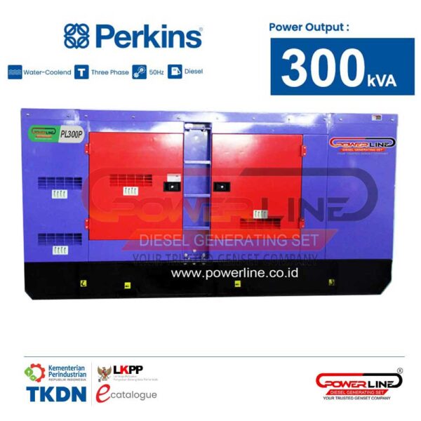 genset 300 kva perkins 240 kw silent
