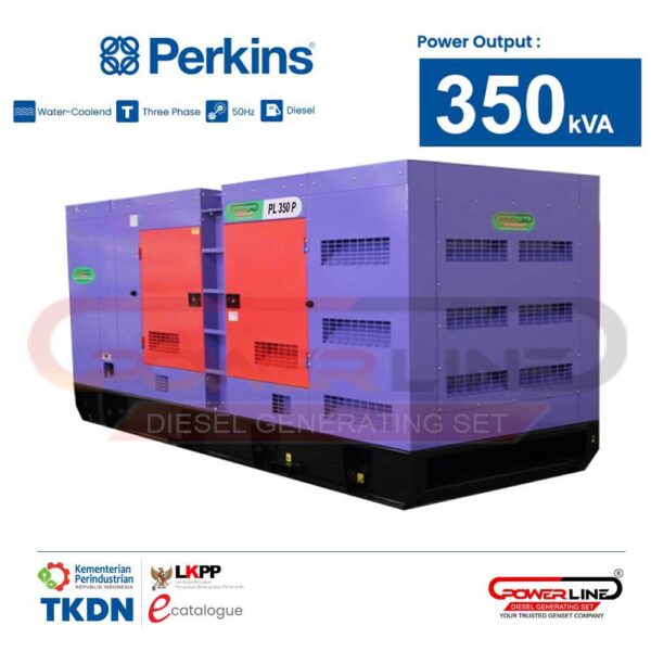 genset 350 kva perkins 280 kw silent