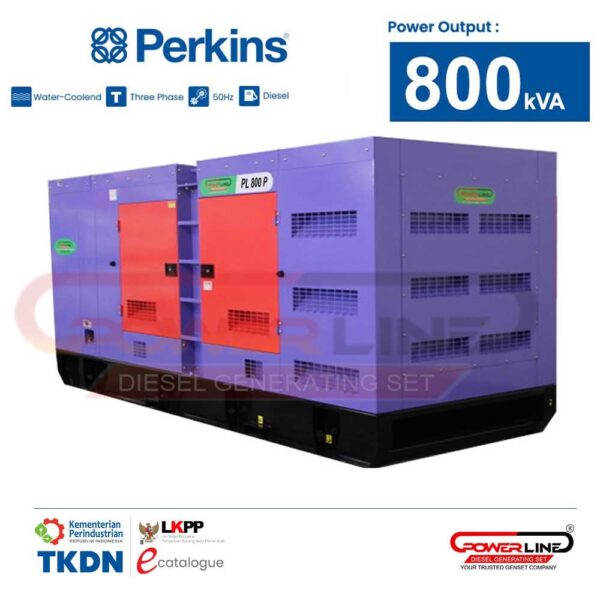 genset 800 kva perkins 640 kw silent